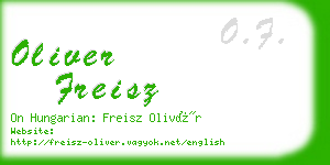 oliver freisz business card